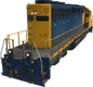 EMD SD40-2 — Rear-facing view