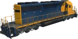 EMD SD40-2 — Rear three-quarter view
