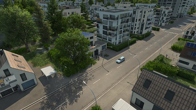 One-way small town streets