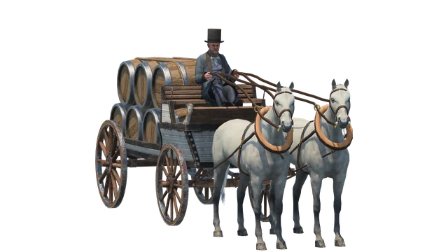 Horse Carriage with Barrels