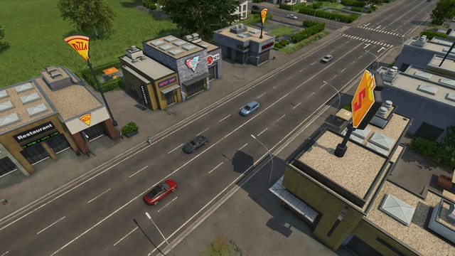 Medium town streets