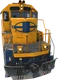 EMD SD40-2 — Front-facing view