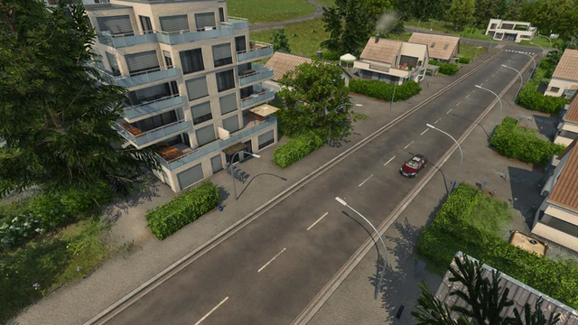 One-way extra-small town streets
